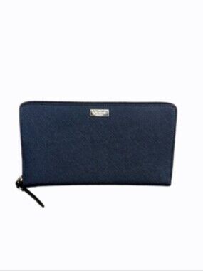 Kate Spade Talla Laurel Large Travel Wallet Clutch‎ Zip Organazer Black Leather